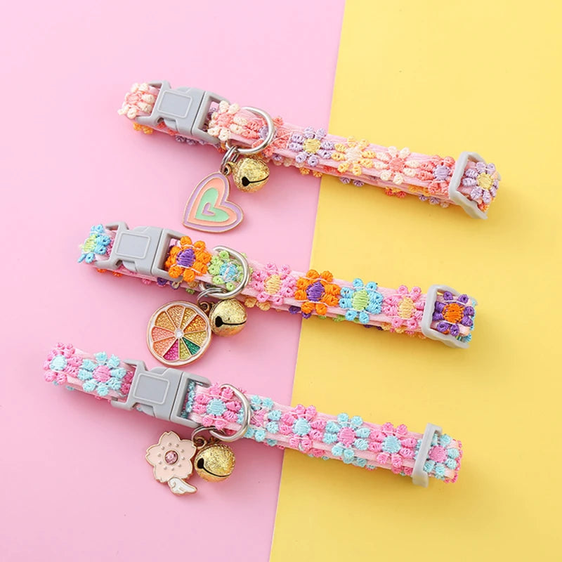 Colorful Lace Kitten Collar