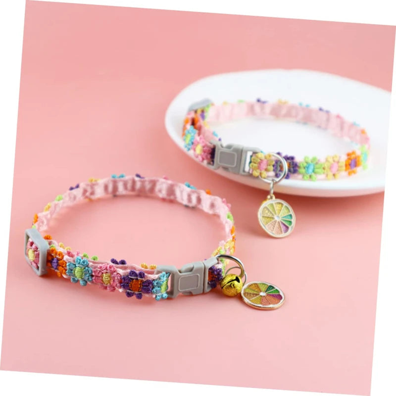 Colorful Lace Kitten Collar
