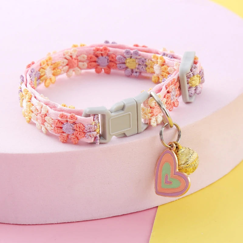 Colorful Lace Kitten Collar