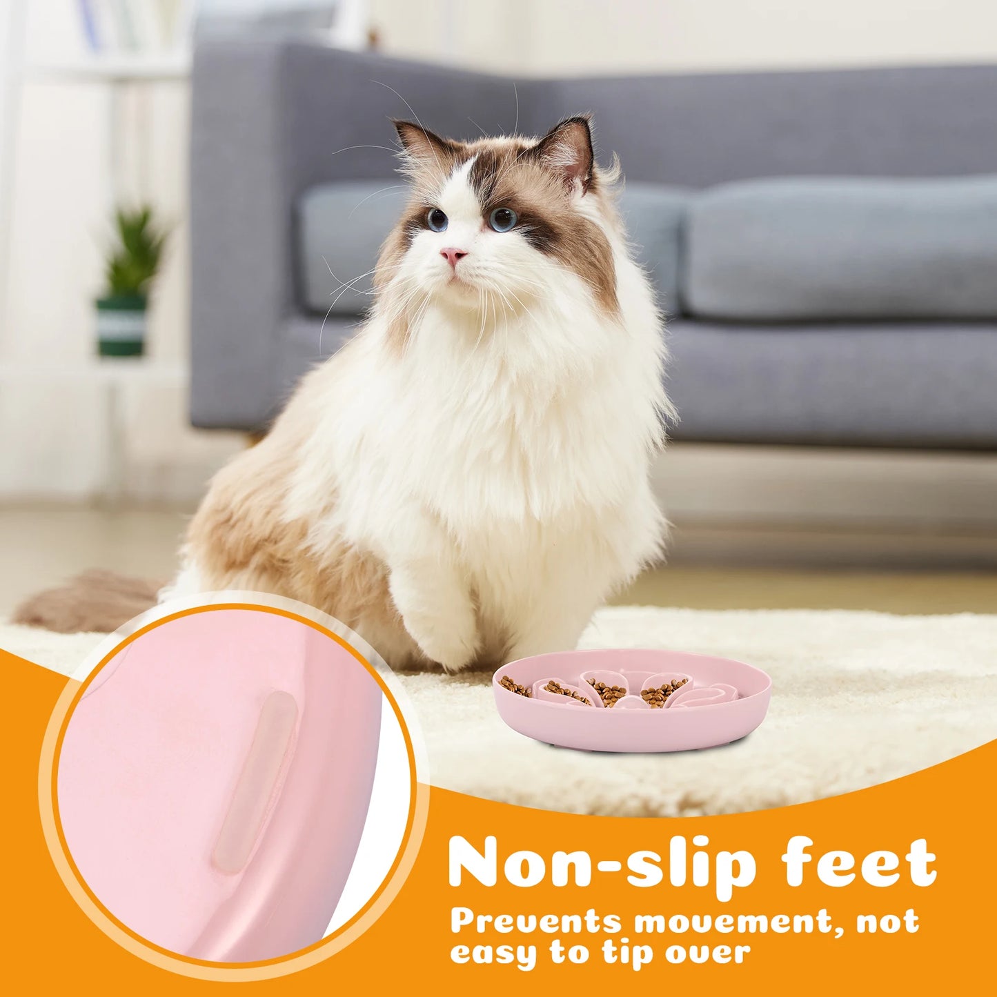 Flower Slow Feeder Pet Bowl