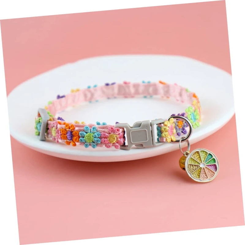 Colorful Lace Kitten Collar