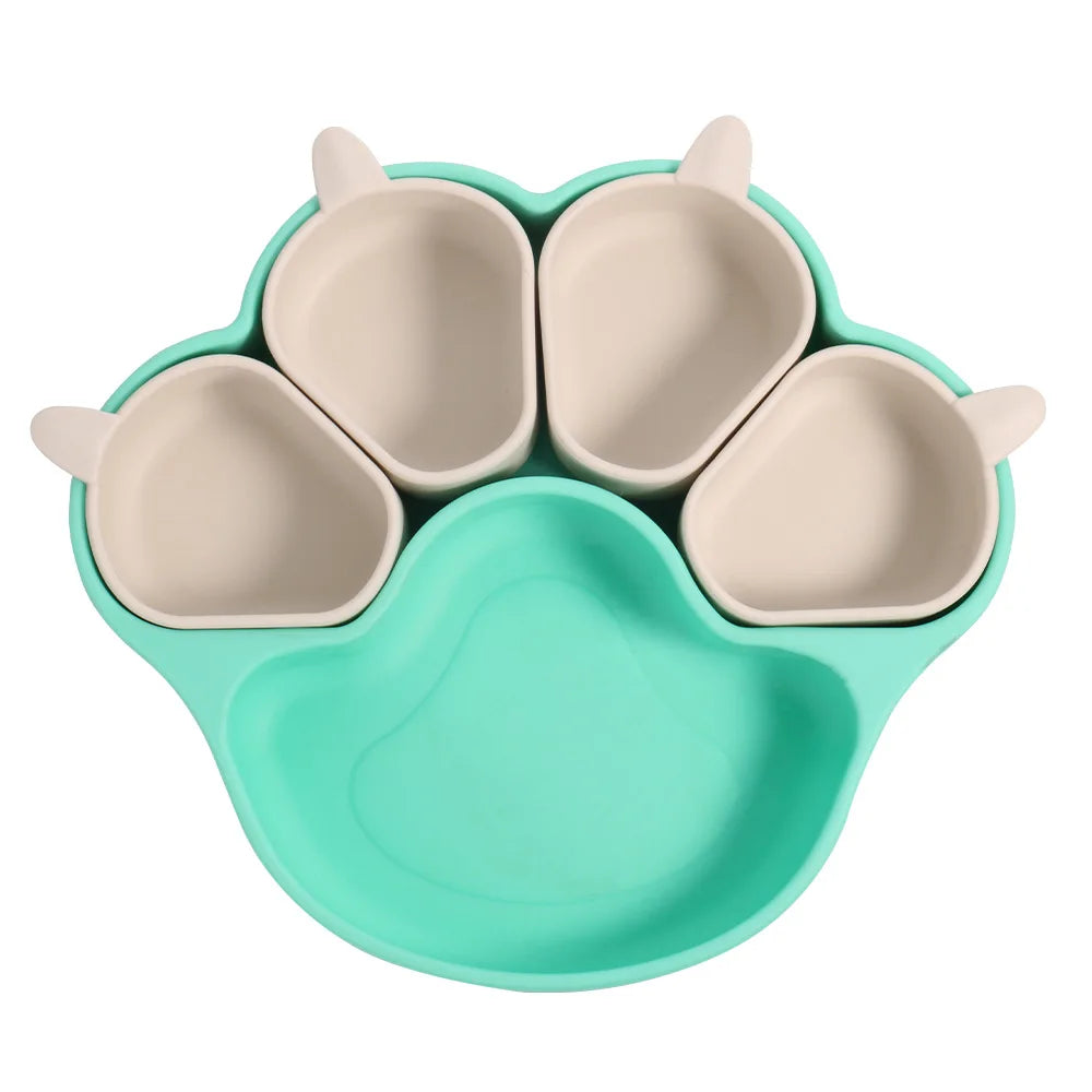 Paw shaped silicone bowl