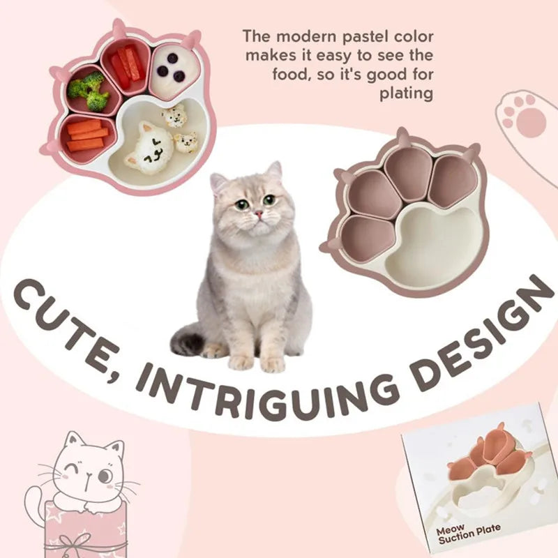 Paw shaped silicone bowl