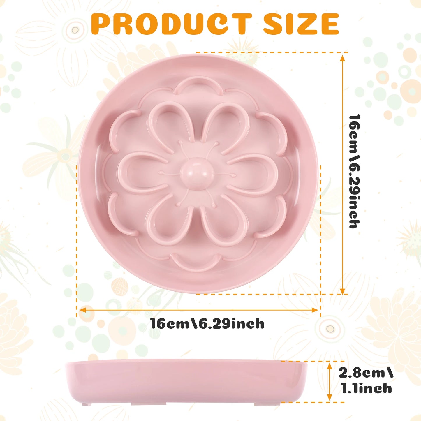 Flower Slow Feeder Pet Bowl
