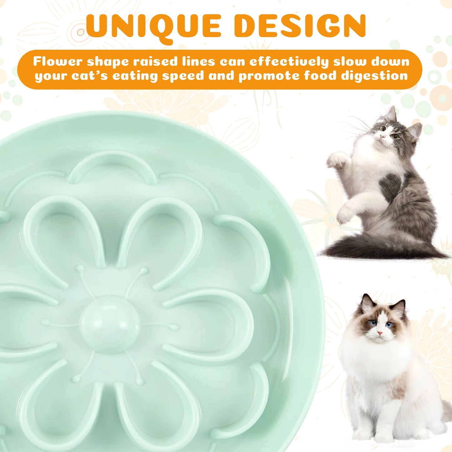Flower Slow Feeder Pet Bowl