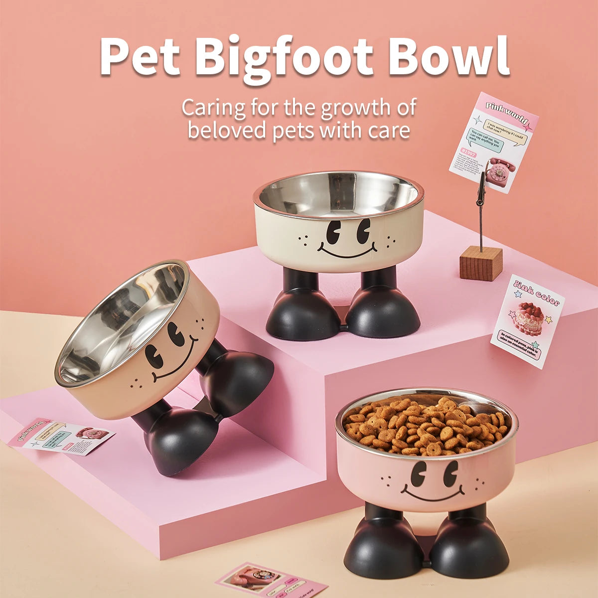 High-Leg Pet Bowl Neck-Friendly