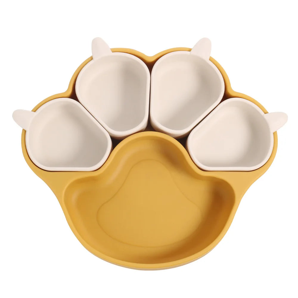 Paw shaped silicone bowl