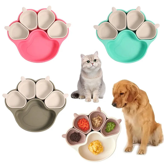 Paw shaped silicone bowl