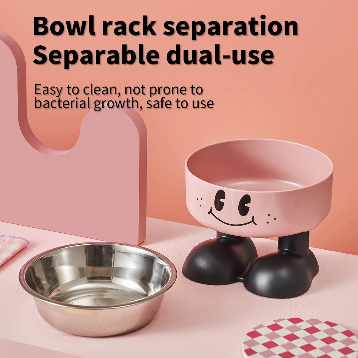 High-Leg Pet Bowl Neck-Friendly