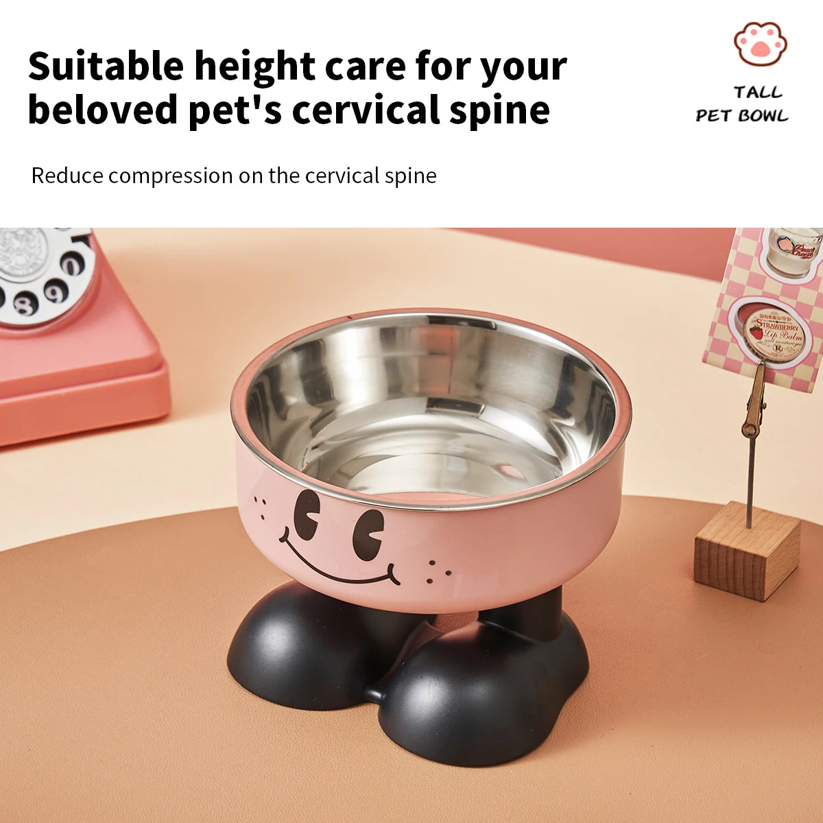 High-Leg Pet Bowl Neck-Friendly
