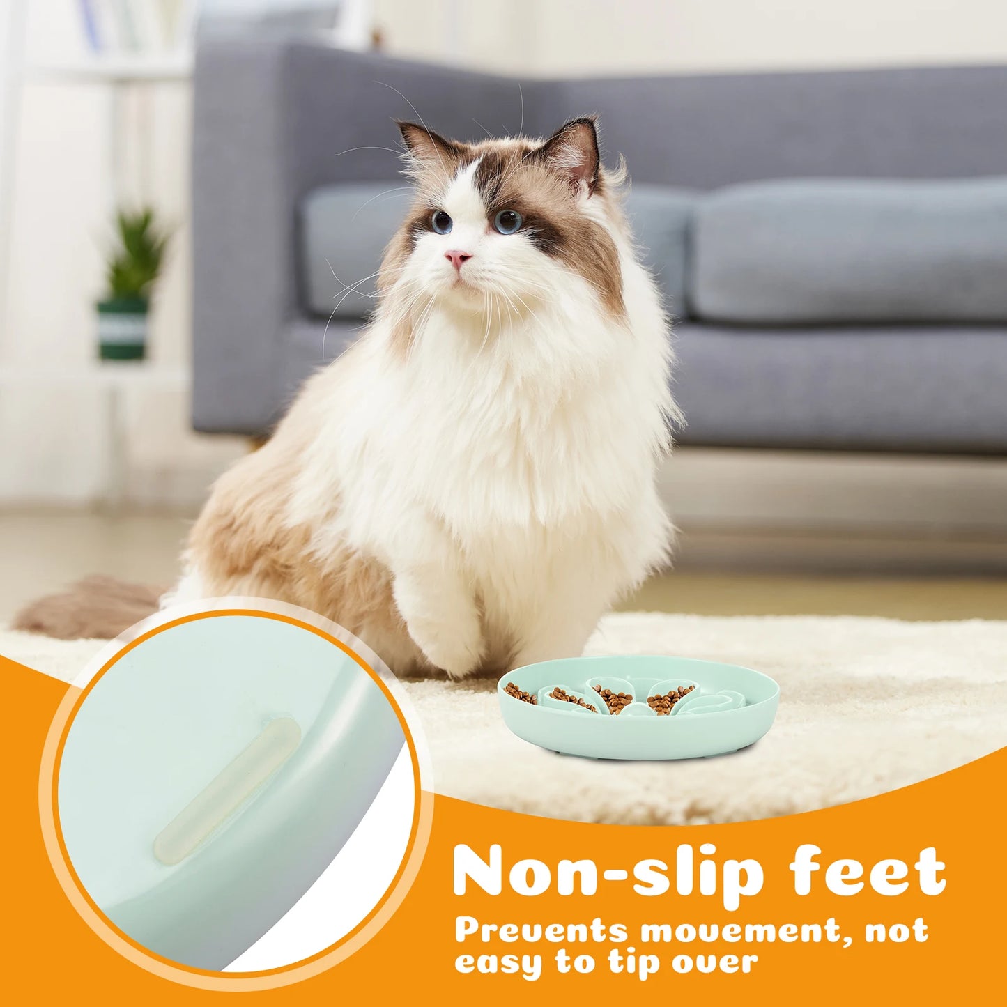 Flower Slow Feeder Pet Bowl
