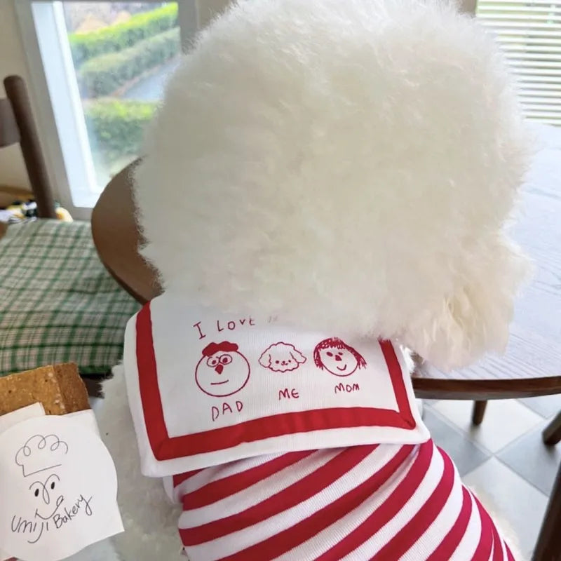 Striped Summer Vest for Small Dogs