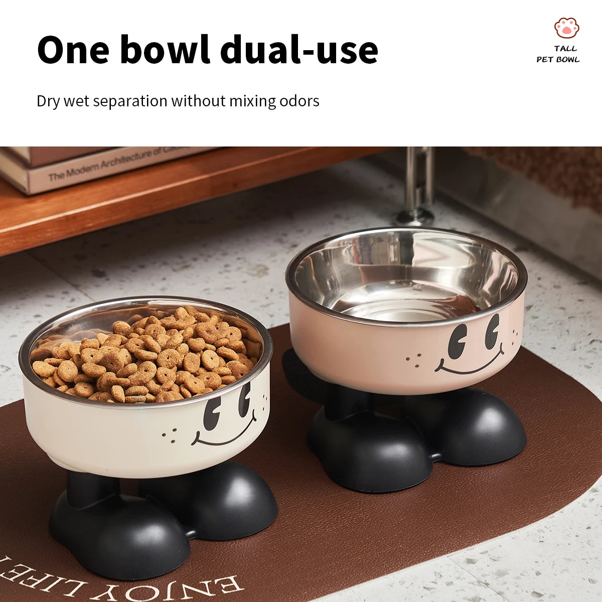 High-Leg Pet Bowl Neck-Friendly
