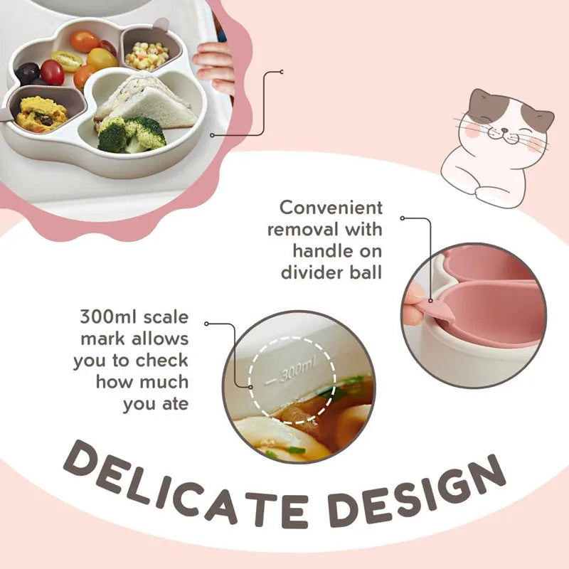Paw shaped silicone bowl