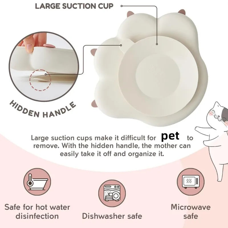 Paw shaped silicone bowl