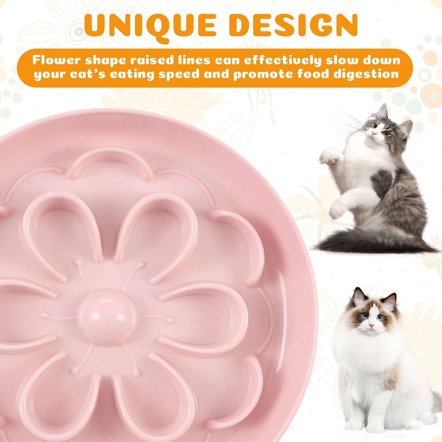 Flower Slow Feeder Pet Bowl