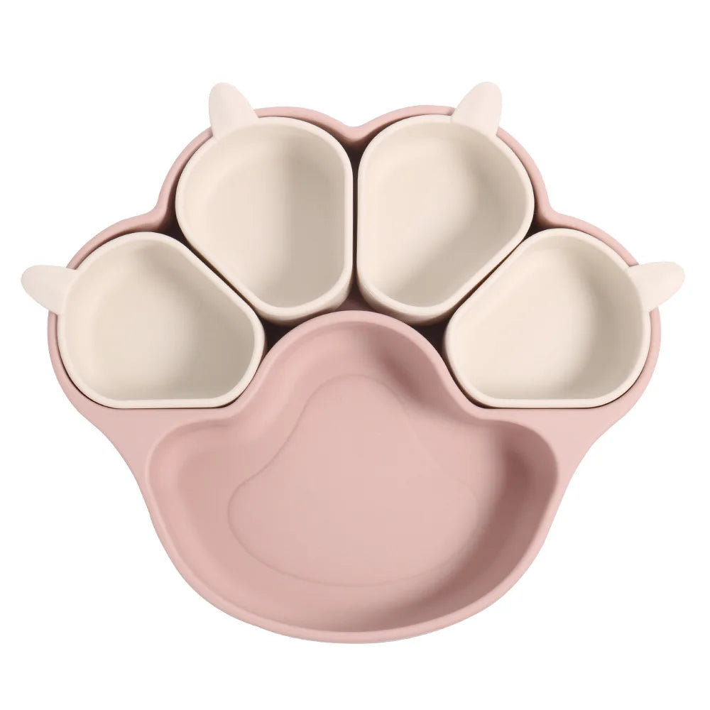 Paw shaped silicone bowl